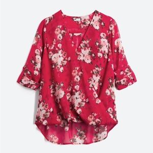 Kut from the Cloth floral blouse. Jennalee Surplice Blouse